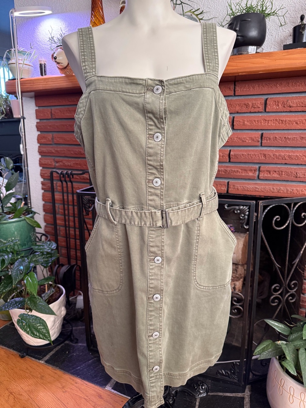 American Eagle cargo dress adjustable straps